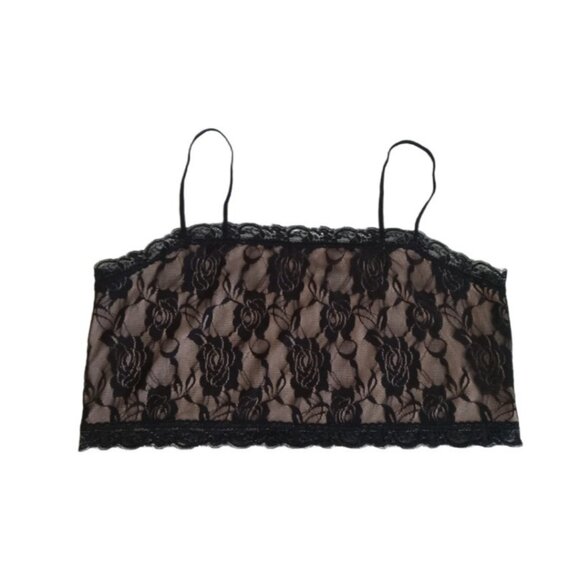 Camiflage by Pure Style Girlfriends Black and Nude Lace Half Cami Women's 3X - Picture 1 of 9